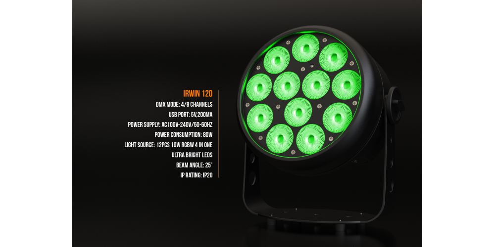 Audibax Irwin 120 Foco Par LED 120w RGBW 4in1-gallery-7